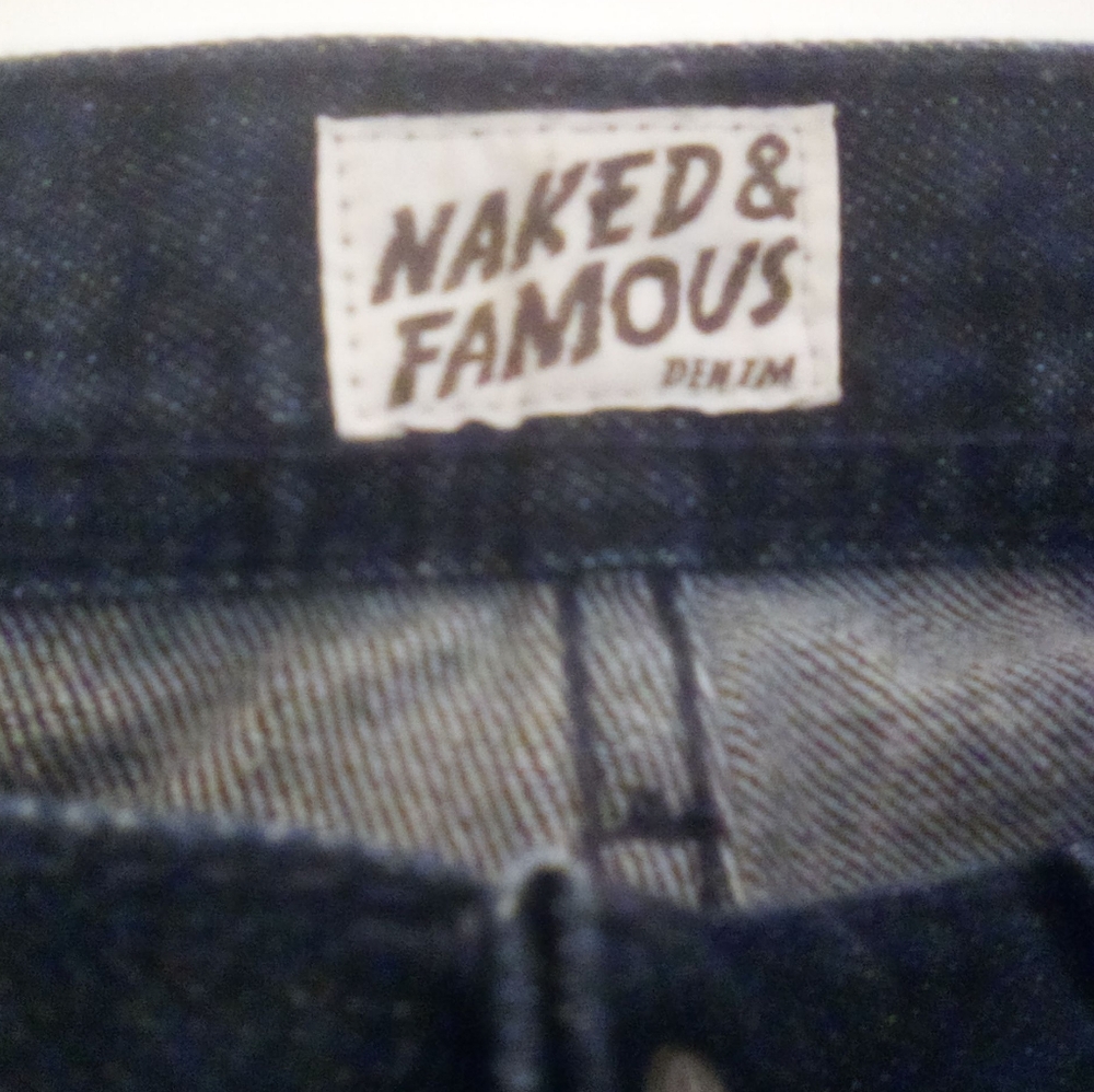 Naked & Famous Denim Raspberry Scratch N Sniff Blue Size 31 100% Cotton - Picture 12 of 16